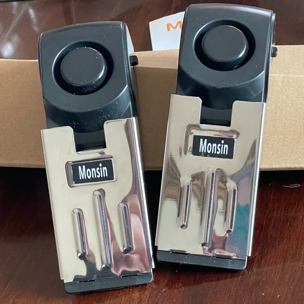 Black and Silver Security Door Stop Alarm